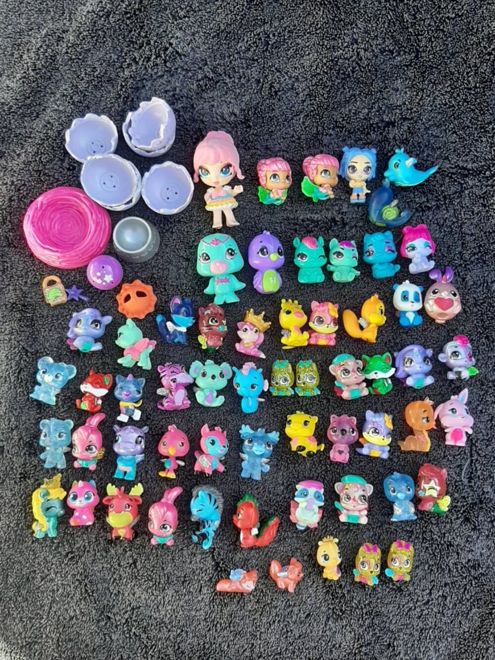Hatchimals Collectable Lot (60) Mini Toy Figures Eggs  Animals
